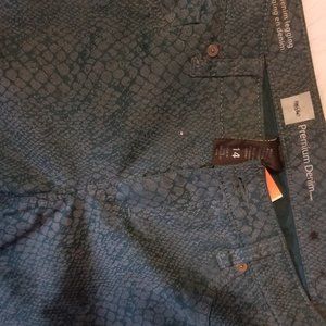 Premium Denim Snake Skin Designer Skinny Jeans